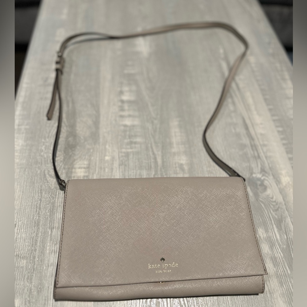 Kate Spade beige leather crossbody bag